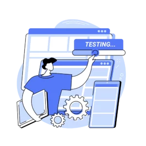 Homme-tient-un-ordinateur-portable-avec-le-mot-testing-affiché-à-l'écran