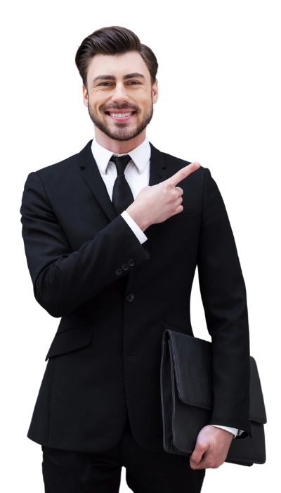 Un-homme-en-costume-et-cravate-pointe-du-doigt