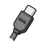 Câble-USB-noir-et-blan- avec-les-mots-SDSL-écrit-dessus Câble-USB-noir-et-blan- avec-les-mots-SDSL-écrit-dessus